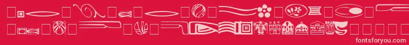 GriffinOneDingbats Font – Pink Fonts on Red Background
