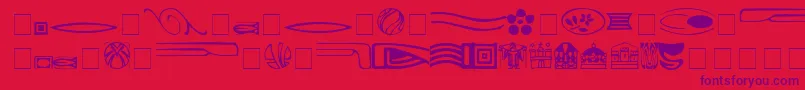 GriffinOneDingbats Font – Purple Fonts on Red Background