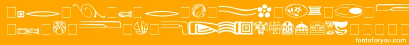 GriffinOneDingbats Font – White Fonts on Orange Background