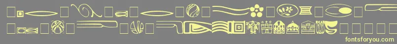 GriffinOneDingbats Font – Yellow Fonts on Gray Background