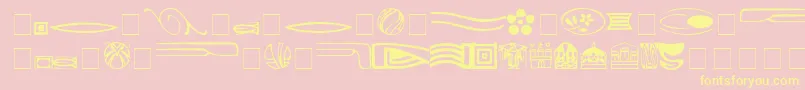 GriffinOneDingbats Font – Yellow Fonts on Pink Background