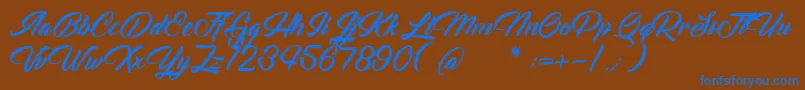 VoiceOfTheHighlander Font – Blue Fonts on Brown Background