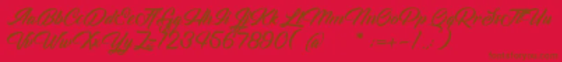 VoiceOfTheHighlander Font – Brown Fonts on Red Background