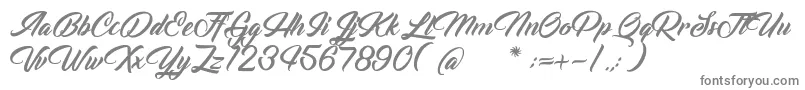 フォントVoiceOfTheHighlander – 白い背景に灰色の文字