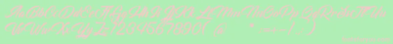 VoiceOfTheHighlander Font – Pink Fonts on Green Background