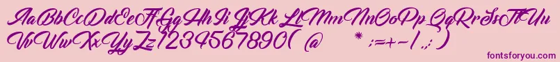 VoiceOfTheHighlander Font – Purple Fonts on Pink Background