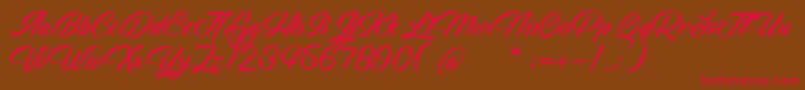 VoiceOfTheHighlander Font – Red Fonts on Brown Background