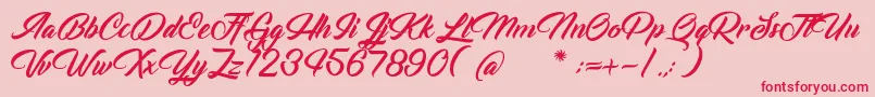 VoiceOfTheHighlander Font – Red Fonts on Pink Background