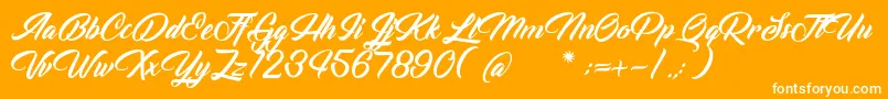 VoiceOfTheHighlander Font – White Fonts on Orange Background