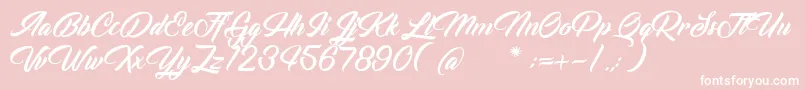 VoiceOfTheHighlander Font – White Fonts on Pink Background