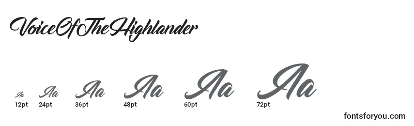 VoiceOfTheHighlander Font Sizes
