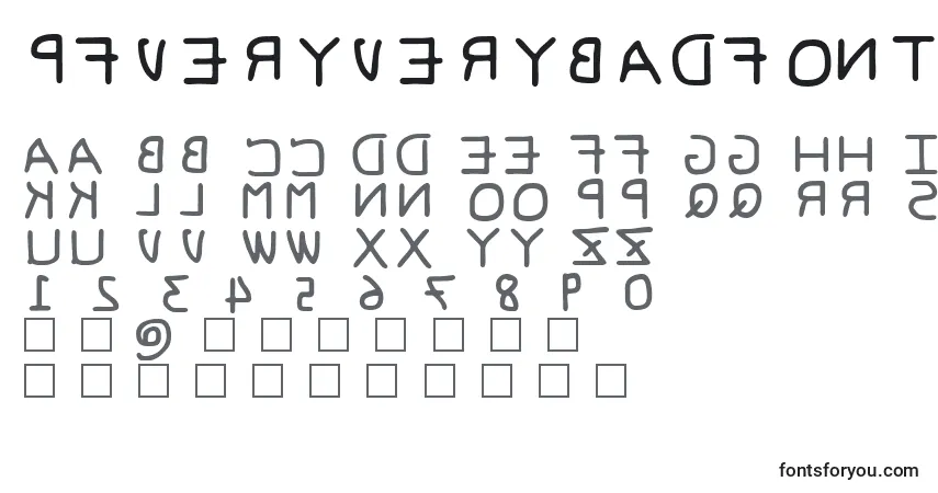 Czcionka PfVeryverybadfont6s – alfabet, cyfry, specjalne znaki