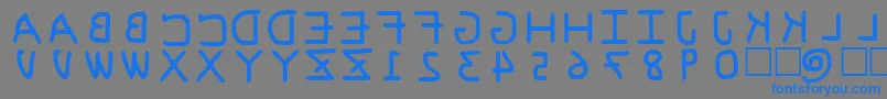 PfVeryverybadfont6s Font – Blue Fonts on Gray Background