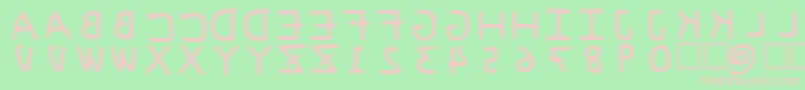 Шрифт PfVeryverybadfont6s – розовые шрифты на зелёном фоне