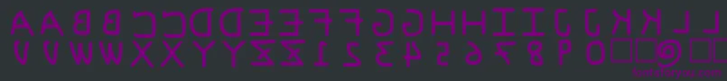 Fonte PfVeryverybadfont6s – fontes roxas em um fundo preto