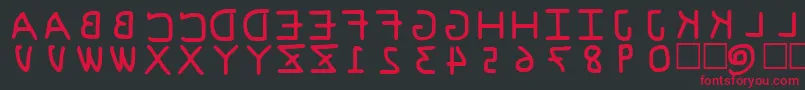 Police PfVeryverybadfont6s – polices rouges sur fond noir