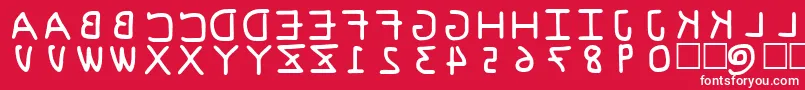 PfVeryverybadfont6s Font – White Fonts on Red Background