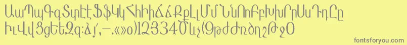 Masisnihar-Schriftart – Graue Schriften auf gelbem Hintergrund