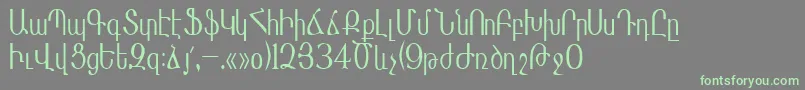 Шрифт Masisnihar – зелёные шрифты на сером фоне