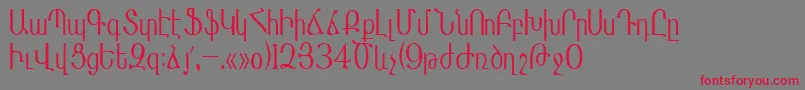 Шрифт Masisnihar – красные шрифты на сером фоне