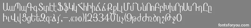 Masisnihar-fontti – valkoiset fontit harmaalla taustalla
