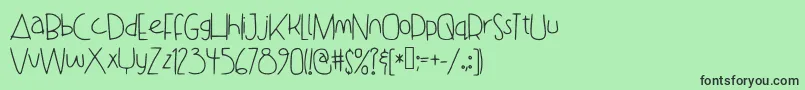 DanceWithMeTata Font – Black Fonts on Green Background