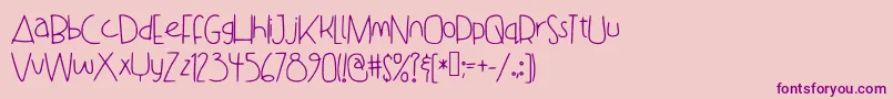 DanceWithMeTata Font – Purple Fonts on Pink Background