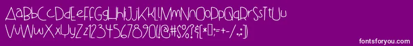 DanceWithMeTata Font – White Fonts on Purple Background