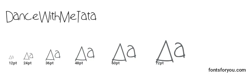Размеры шрифта DanceWithMeTata