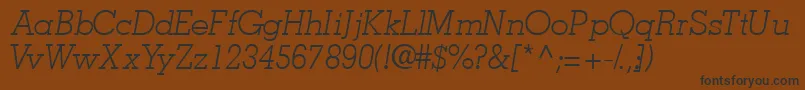 JaaklightsskItalic Font – Black Fonts on Brown Background
