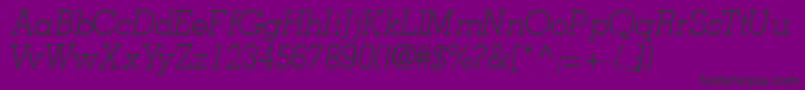 JaaklightsskItalic Font – Black Fonts on Purple Background