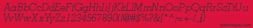 JaaklightsskItalic Font – Black Fonts on Red Background