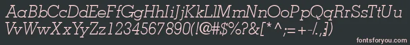 JaaklightsskItalic Font – Pink Fonts on Black Background