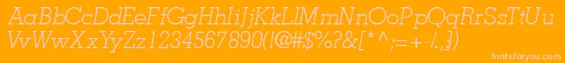 JaaklightsskItalic Font – Pink Fonts on Orange Background