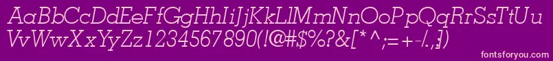 JaaklightsskItalic Font – Pink Fonts on Purple Background