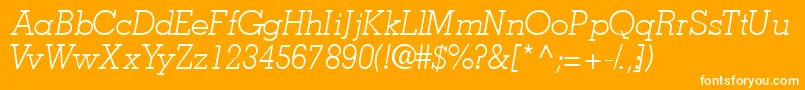 JaaklightsskItalic Font – White Fonts on Orange Background