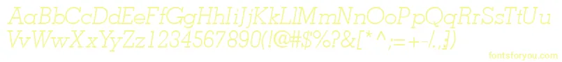 Шрифт JaaklightsskItalic – жёлтые шрифты