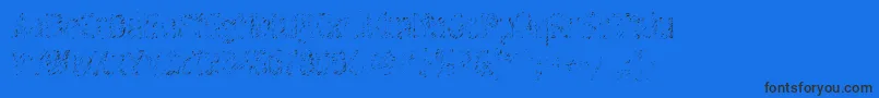 Graffitic4-Schriftart – Schwarze Schriften auf blauem Hintergrund