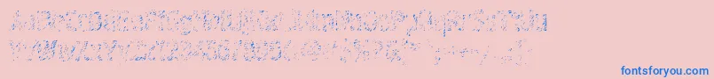 Graffitic4 Font – Blue Fonts on Pink Background