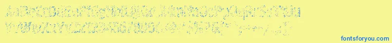 Graffitic4 Font – Blue Fonts on Yellow Background