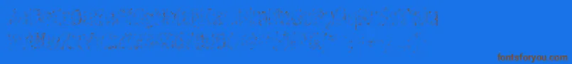 Graffitic4 Font – Brown Fonts on Blue Background