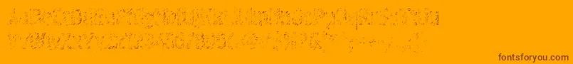 Graffitic4 Font – Brown Fonts on Orange Background