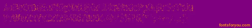 Graffitic4 Font – Orange Fonts on Purple Background