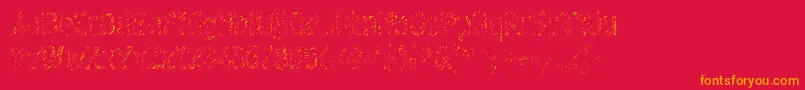 Graffitic4-Schriftart – Orangefarbene Schriften auf rotem Hintergrund