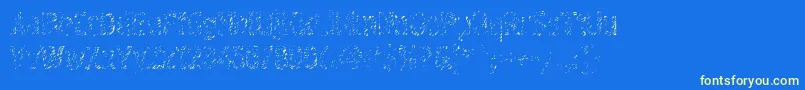 フォントGraffitic4 – 黄色の文字、青い背景