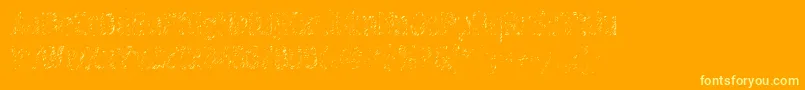 Graffitic4 Font – Yellow Fonts on Orange Background