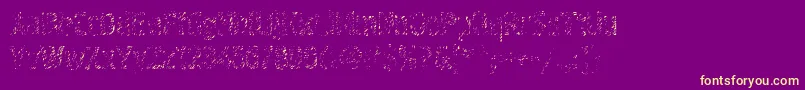 Graffitic4 Font – Yellow Fonts on Purple Background