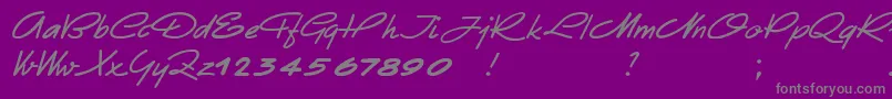 Fonte Eletroz – fontes cinzas em um fundo violeta