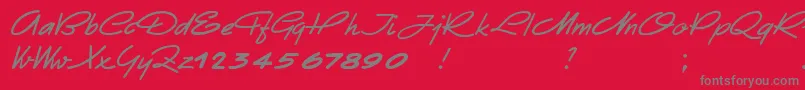 フォントEletroz – 赤い背景に灰色の文字