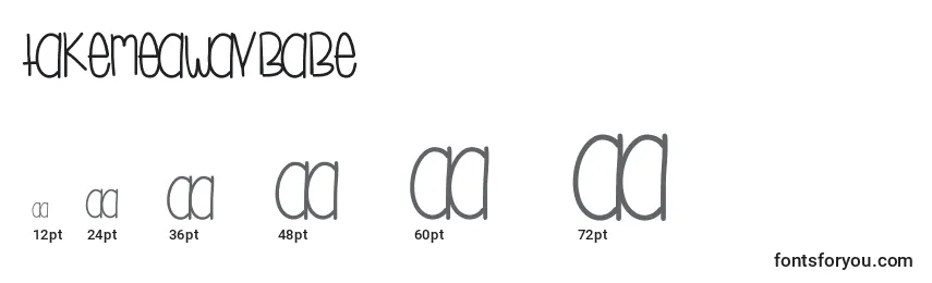 Takemeawaybabe Font Sizes